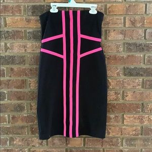Pink Neon Striped Bodycon Dress